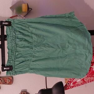 Light green babydoll style tube top